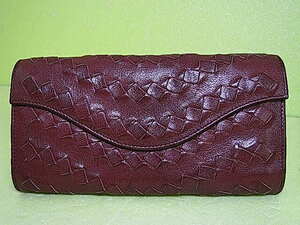 ★★ 最終ぅ値下げ！！★★【 BOTTEGA VENETA 】ボッテガヴェネタ 本革 イントレ 茶 ファスナー長財布 ★★MADE IN ITALY★★