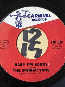 THE MANHATTANS BABY I’M SORRY 両面EX+ 