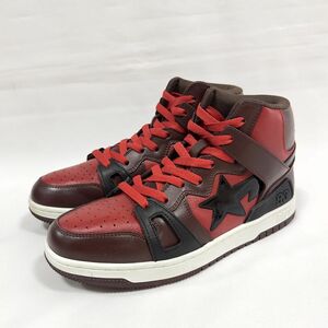 A BATHING APE アベイシングエイプ BAPE STA 93 HI ベイプスタ 93 ハイ US8 26cm 赤/エイプ カレッジ スニーカー マイロ MILO BAPESTA