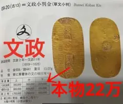 いいね！割…3,000円…レプリカ 文政小判 新文字小判 草文小判 1819年