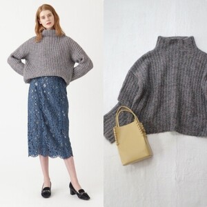 【送料無料】 】美品*2.4万 JILL STUART｜きれいネップ ♪ハイネック ショートニット（ジル スチュアート）