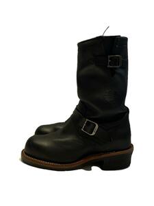 CHIPPEWA◆ブーツ/US5.5/BLK/レザー