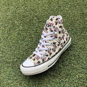 美品22.5 converse×Disney ALL STAR 100 MINNIE MOUSE PT HI コンバース×ディズニー オールスター100 ミニーマウスプリント ハイ HA500