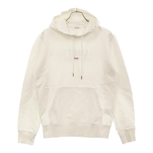 HELMUT LANG ヘルムートラング TAXI HOODIE バックロゴプリントスウェットプルオーバーパーカー ホワイト 17-8301900-000-902