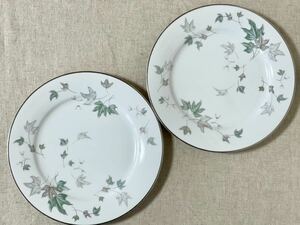 オールドノリタケ Noritake Greenwood プレート 2つセット ビンテージ 紅葉 葉っぱ 