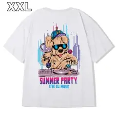 【大人気・新品】 ストリート ブラック メンズ DJ カラフル 白 くま XXL