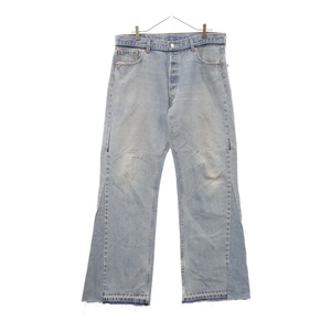 READY MADE レディメイド 24SS DENIM WIDE FLARE ワイドフレアデニムパンツ ドッキング加工インディゴ RE-CO-BL-00-00-251