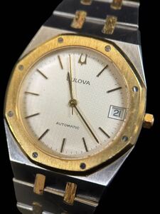 A10728 美品 激レア ヴィンテージ マニア垂涎 ジェラルドジェンタ gerald genta ブローバ BULOVA ロイヤルオーク 自動巻 4423902 