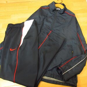 ◎NIKE ナイキ XXL 上下セット◆ウィンドジャケット&ジャージパンツ◆メンズ 濃紺◆B4385