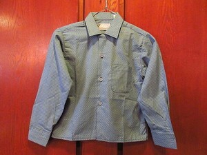 ビンテージ60’s★DEADSTOCK Typeloキッズ小紋柄ループカラーシャツsize 10★200324s5-k-lssh子供服USAトップスデッドストック古着