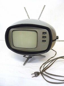 t944 ジャンク現状品 希少 National ナショナル transistor TV スペースエイジ TR-603A トランジスタTV 昭和 レトロ アンティーク 近未来型