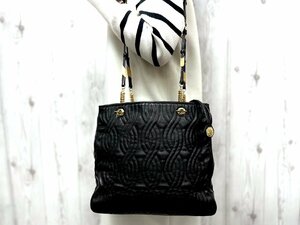 極美品 FENDI フェンディ ヴィンテージ ショルダーバッグ トートバッグ バッグ レザー 黒 77786