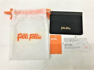 Folli Follie フォリフォリ　カードケース　ブラック　〇美品