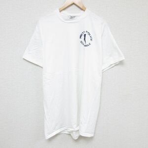 XL/古着 オニータ ONEITA 半袖 ビンテージ Tシャツ メンズ 90s ゴルフ 大きいサイズ ロング丈 クルーネック 白 ホワイト 24jul27 中古