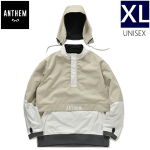 ○ ANTHEM PILGRIM ANORAK JKT HEATHER BEIGExWHITE XLサイズ メンズ レディース ユニセックス スノーボード ジャケット 22-23