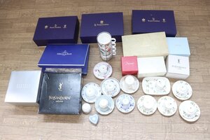 【ト足】 ROYAL COPENHAGEN ロイヤルコペンハーゲン Baccarat バカラ WEDGWOOD ウェッジウッド 他ブランド食器まとめ CA000CAA12