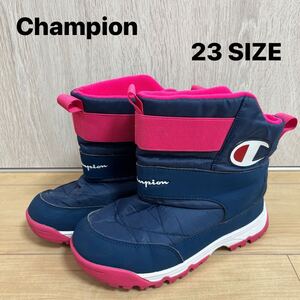 Champion チャンピオン　 スノーブーツ　ネイビー/ピンク　 ブーツ　23㎝　