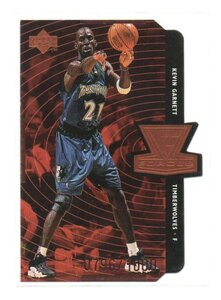 1998-99 Upper Deck NBA Basketball [KEVIN GARNETT] Forces Quantum Insert Bronze Parallel Die-cut Card 0796/1000 TIMBERWOLVES