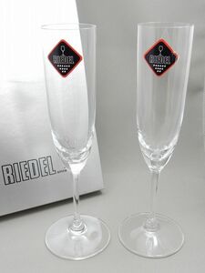 未使用品! RIEDEL/リーデル ヴィノム シャンパーニュ/ペア シャンパングラス 2客セット ◯ 【7640y1】