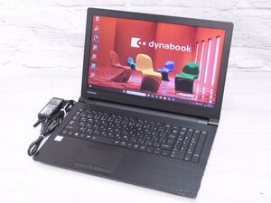 Bランク 東芝 dynabook B65/J 第8世代 i3 8130U 新品SSD256GB メモリ8GB HD液晶 DVD Win11