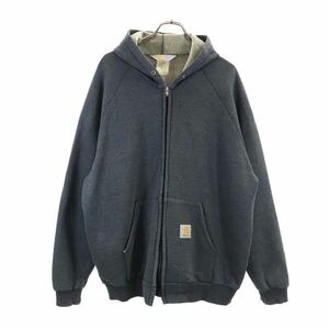 カーハート 長袖 スウェット ジップパーカー グレー Carhartt 裏起毛 メンズ