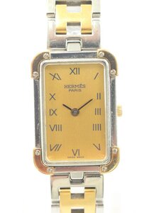 HERMES エルメス クロアジュール CR1.220 クォーツ レディース 腕時計 コンビカラー 3096-HA