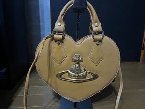 1円〜 ヴィヴィアンウエストウッド Vivienne Westwood ハンドバッグ ハート イエローベージュ ショルダーバッグ