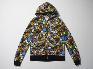 A BATHING APE　ベイシングエイプ　フルジップ　スウェットパーカー　正規品　Sサイズ　ベビーマイロ　BABY MILO　BAPE　ベイプ