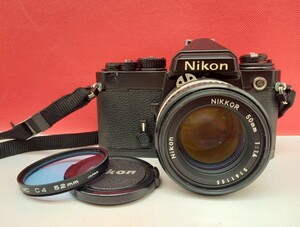 ■ Nikon FE フィルム一眼レフカメラ ボディ NIKKOR 50mm F1.4 Ai-S レンズ 動作未確認 現実 ニコン