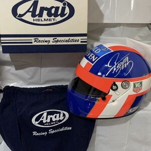 未使用 Arai 片山右京 サイン入り レプリカヘルメット 57 58cm マイルドセブン タグホイヤー アライ 当時物 GP-3K SFL