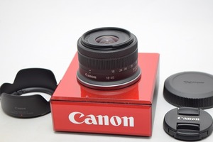 美品★Canon キヤノン RF-S 18-45mm F4.5-6.3 IS STM★レンズフード付