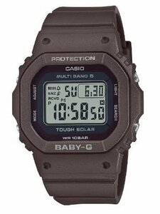 定番のスクエアタイプ★CASIO/カシオ BABY-G/ベビージー ソーラー電波時計 マルチバンド６ レディース ブラウン 腕時計 BGD-5650-5JF