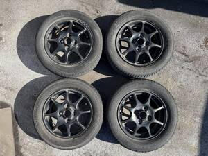 16-4110x 三菱 純正 アルミホイール4本 13インチ 13×4.00 +46 PCD100 4穴 155/65R13 4J ミツビシ EKワゴン エンケイ トッポ ミニキャブ