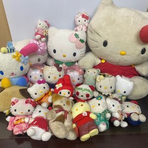 24点 サンリオ SANRIO ハローキティ レトロ ぬいぐるみ ノラネコランド てのりくま ウサハナ 特大あり ジャンク 大量 まとめ キティちゃん