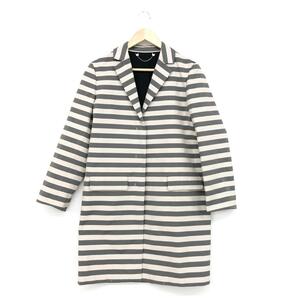 ◆MAX MARA WEEKEND マックスマーラーウィークエンド コート サイズ42◆ グレー/ピンク レディース アウター ボーダー