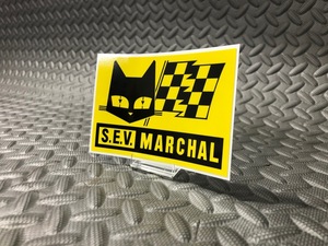 マーシャル SEV MARCHAL ステッカー 正規品 検）Marshall セブ シビエ ルーカス ピア PIAA ロゴ CIBIE 角 デカール 凸