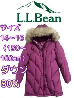 美品 L.L BEAN エルエルビーン ガールズ 14〜16 ダウンコート