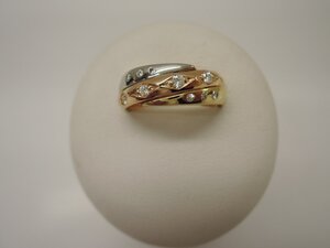 【新品磨き済】 K18 ゴールド Pt900 プラチナ ダイヤ0.40ct 指輪 リング サイズ12号 ジュエリー アクセサリー レディース Diamond NBJ