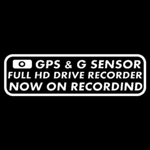 GPS & Gセンサー FULL HD　ドライブレコーダー録画中 カッティングステッカー　ドラレコ装着車にどうぞ