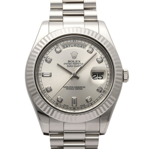 ロレックス ROLEX デイデイトII 218239A シルバー文字盤 中古 腕時計 メンズ