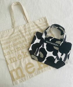 未使用品☆marimekko☆マリメッコ☆ウニッコ柄トートバッグ☆エコバッグ付き☆フィンランド購入品