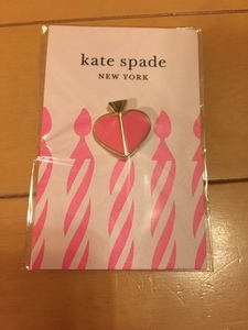 ☆即決！未使用　非売品　kate spadeケイトスペード ニューヨーク ピン バースデー特典 ピンバッチ ピンバッヂ☆