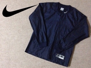 ★中古★ナイキ 野球 ボーイズ トレーニング ジャケット ウインドブレーカー ネイビー 紺 Mサイズ 部活 練習 NIKE BASEBALL