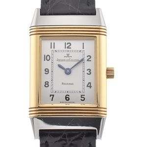 値下 ジャガー・ルクルト JAEGER-LECOULTRE 260.5.86 レベルソクラシック SS/K18YG/レザー 手巻き レディース 美品 R#132664