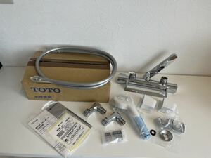 ■【未使用品】TOTO 壁付サーモスタット混合水栓金具 TBY01405J1 シャワーヘッド 節湯 コンフォートウエーブ1モード 箱、説明書付属