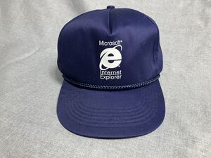 美品 90s Microsoft Internet Explorer プロモ キャップ ビンテージ マイクロソフト インターネット エクスプローラー Apple mac Windows