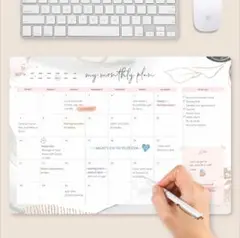 ✨To-Doチェックリスト ✨ 月間プランナ 日付なしデスクパッドカレンダー