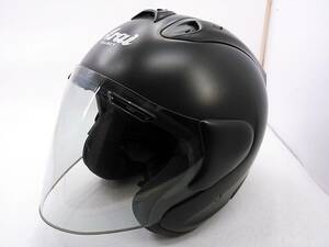 【送料無料】良品 Arai アライ SZ-RamⅢ SZ-Ram3 FLAT BLACK フラットブラック Lサイズ ジェットヘルメット