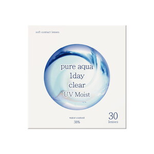 (新規格) コンタクト ピュアアクア ワンデー クリア UV Moist by ZERU. 1箱30枚 Pureaqua 1day clear UVM ゼル 1日使い捨て