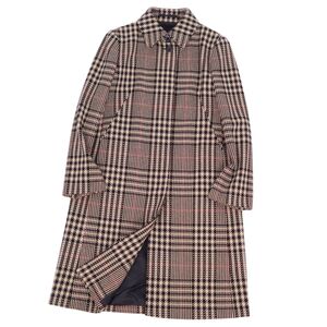 極美品 バーバリー ロンドン BURBERRY LONDON ステンカラーコート バルマカーンコート ツイード アウター レディース 11 cf07ms-rm10f10895